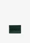 Tom Ford Crocodile-print Leather Card Holder In Green