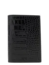 Tom Ford Exotic Line Passport Holder In Black