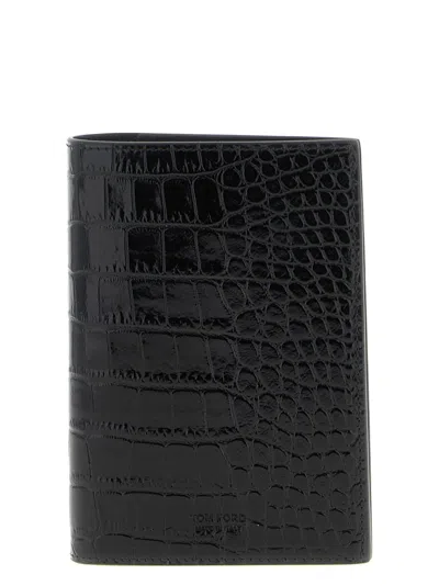 Tom Ford Exotic Line' Passport Holder In Black