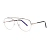 Tom Ford Eyeglasses Aviator Full Rim, Shiny Rose Gold Frame And Clear Demo Lenses Lens Ft5622-b028 In Gold