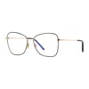 Tom Ford Eyeglasses Butterfly Full Rim, Ivory/gold Frame And Clear Demo Lens Lens Ft5906-b025 In Gold