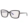 Tom Ford Eyeglasses Butterfly Full Rim, Vintage Havana Frame And Clear Demo Lenses Lens Ft5813-b055 In Brown
