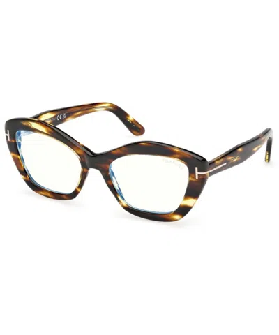 Tom Ford Eyeglasses Ft6044-b 54055 In Brown