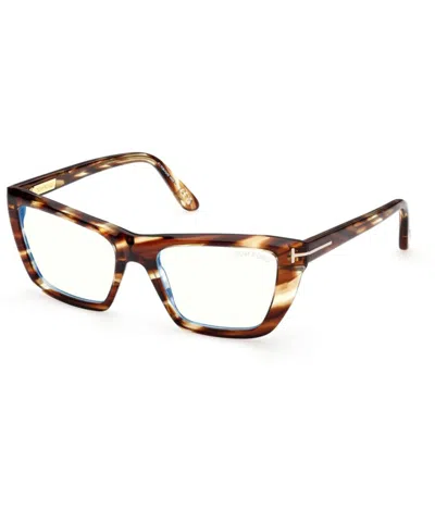 Tom Ford Eyeglasses Ft6047-b 54055 In Brown