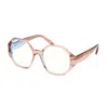 Tom Ford Eyeglasses Geometric Full Rim, Shiny Black Frame And Clear Blue Light Block Lens Ft5967-b001 In Pink