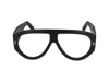 Tom Ford Black Bronson Pilot Blue Block Glasses In Black