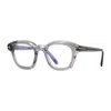 Tom Ford Eyeglasses Oval Full Rim, Shiny Black Frame And Clear Blue Light Block Lens Ft5961-b001 In Gray