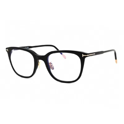 Tom Ford Eyeglasses Square Full Rim, Light Gray Frame And Clear Blue Light Block Lens Ft5776-d-b020 In Transparent