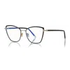 Tom Ford Eyeglasses Square Full Rim, Shiny Rose Gold Frame And Clear Demo Lenses Lens Ft5740-b028 In Black