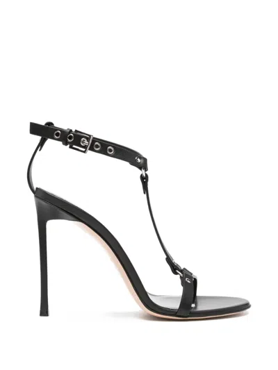 Tom Ford 105mm Harness Leather Sandals In Black