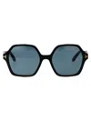 Tom Ford Squared Sunglasses Ft1032 01 A In 01a Nero Lucido / Fumo