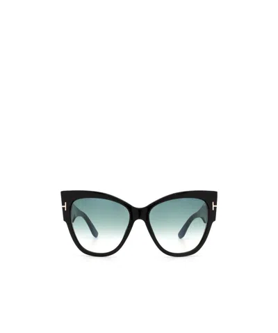 Tom Ford Eyewear Anoushka Cat Eye Sunglasses In Green