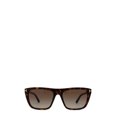 Tom Ford Eyewear Aslan Square-frame Sunglasses In Brown
