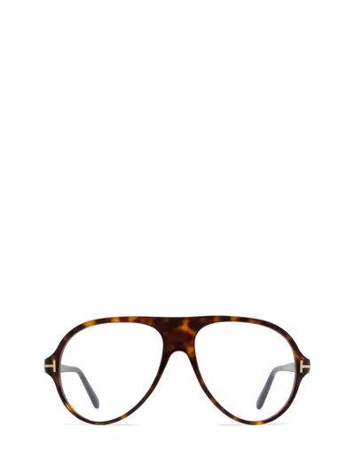 Tom Ford Eyewear Aviator Frame Glasses In Brown