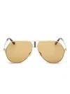 Tom Ford Rickie 63mm Oversize Navigator Sunglasses In Gold