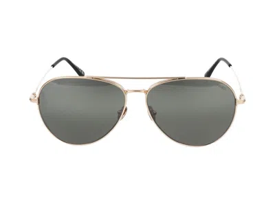 Tom Ford Eyewear Aviator Sunglasses In Gold