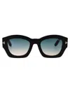 Tom Ford Square-frame Sunglasses In Black Blue