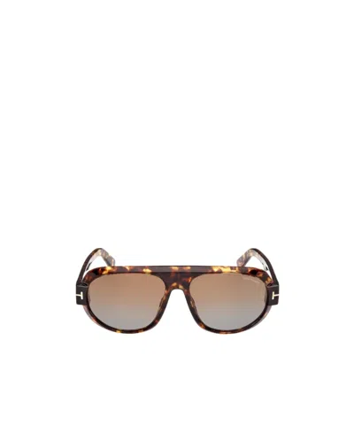 Tom Ford Eyewear Blake Pilot Frame Sunglasses In Nude