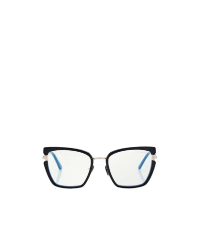 Tom Ford Eyewear Block Butterfly Glasses In White