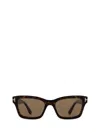 Tom Ford Mikel Havana Square Sunglasses In Brown