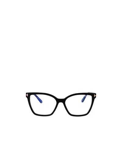Tom Ford Eyewear Butterfly Frame Glasses In Black