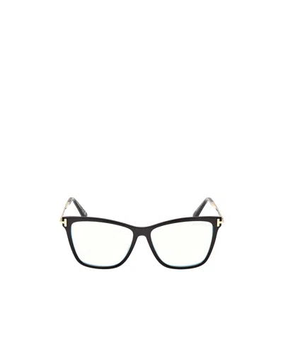 Tom Ford Eyewear Butterfly Frame Glasses In Black