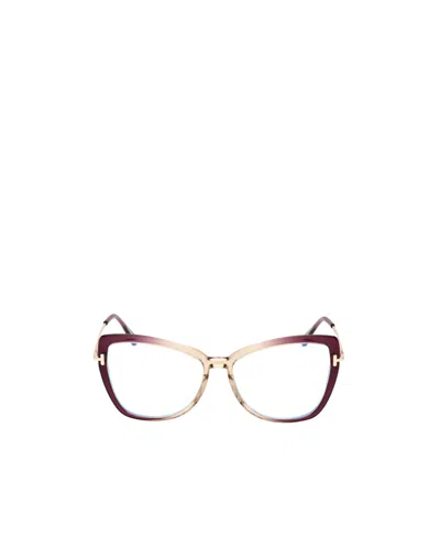 Tom Ford Eyewear Butterfly-frame Glasses In Nude