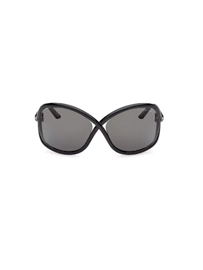 Tom Ford Eyewear Butterfly Frame Sunglasses In Black