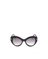 Tom Ford Eyewear Butterfly Frame Sunglasses In Black