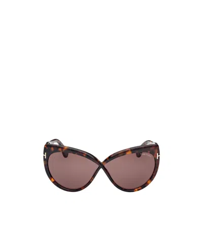 Tom Ford Eyewear Butterfly-frame Sunglasses In Brown