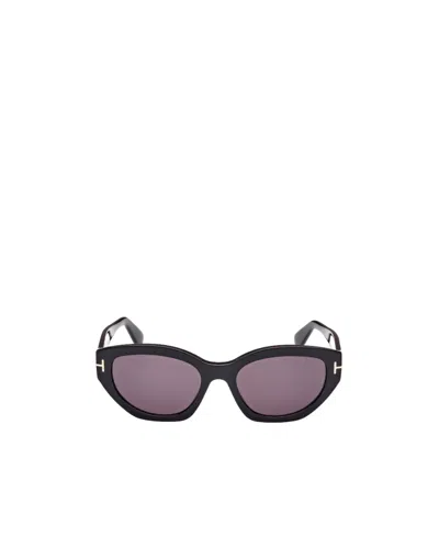 Tom Ford Eyewear Butterfly Frame Sunglasses In Gray