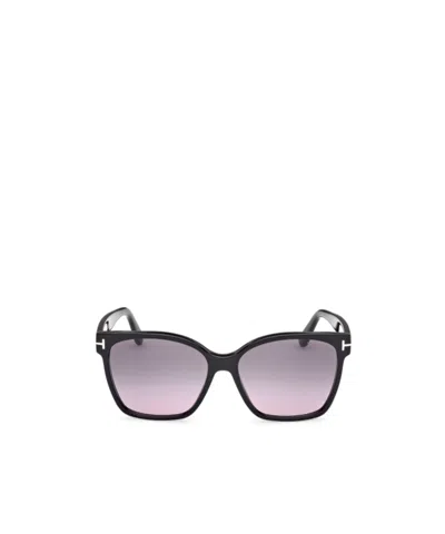 Tom Ford Eyewear Butterfly Frame Sunglasses In Purple