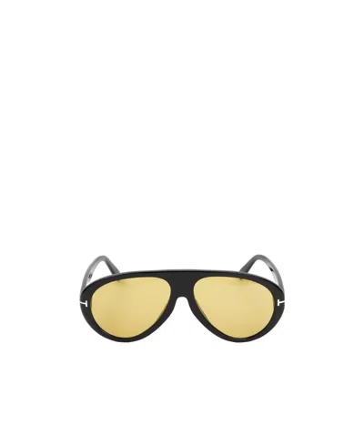 Tom Ford Eyewear Camillo-02 Aviator Frame Sunglasses In Nude