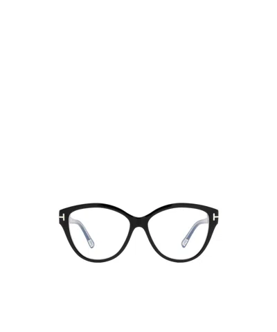 Tom Ford Eyewear Cat-eye Frame Glasses In Black