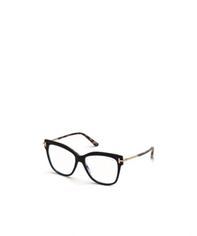 Tom Ford Eyewear Cat-eye Frame Glasses In Black