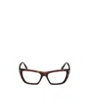 Tom Ford Eyewear Cat Eye Frame Glasses In Brown