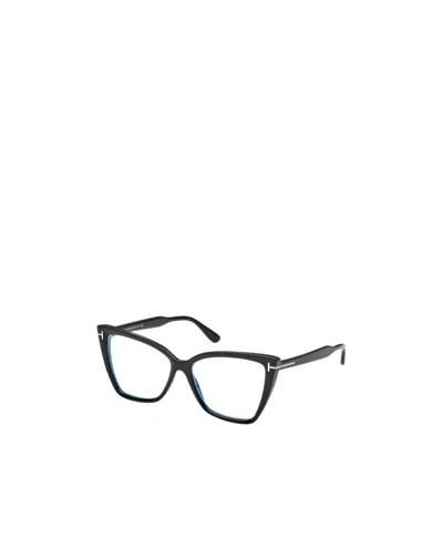 Tom Ford Eyewear Cat Eye Glasses In Black