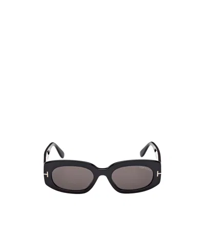 Tom Ford Eyewear Cielle Oval Frame Sunglasses In Gray