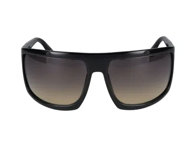 Tom Ford Eyewear Clint Pilot Frame Sunglasses In Glossy Black/smoke Grad