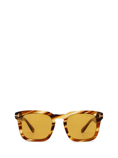 Tom Ford Eyewear Dax Square Frame Sunglasses In Brown