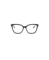 Tom Ford Eyewear Double Clip On Butterfly Frame Glasses In Black