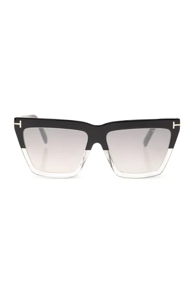 Tom Ford Eyewear Eden Geometric Frame Sunglasses In Black