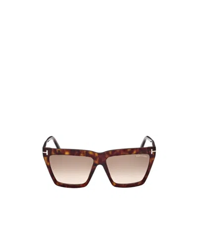 TOM FORD TOM FORD EYEWEAR EDEN GEOMETRIC FRAME SUNGLASSES
