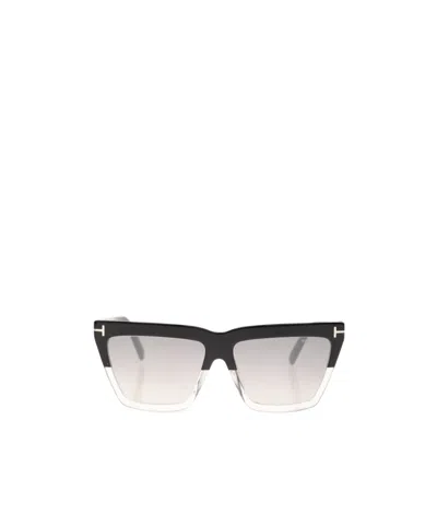 Tom Ford Eyewear Eden Geometric Frame Sunglasses In Black
