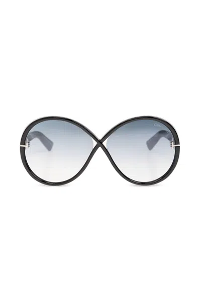 Tom Ford Eyewear Edie Oversized Sunglasses In Black
