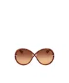Tom Ford Eyewear Edie Oversized Sunglasses In Brown
