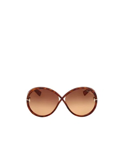 Tom Ford Eyewear Edie Oversized Sunglasses In Brown