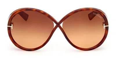 Tom Ford Eyewear Edie Oversized Sunglasses In Multi