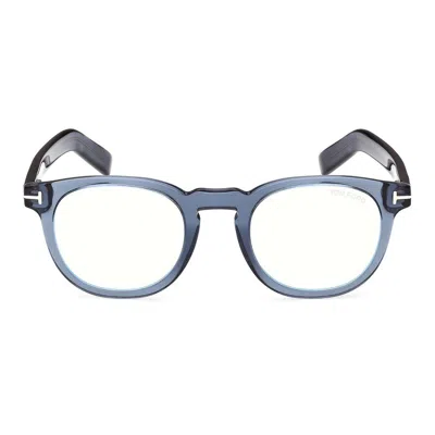 Tom Ford Round-frame Glasses In Blue