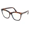 Tom Ford 56mm Cat Eye Blue Light Blocking Optical Glasses In Brown